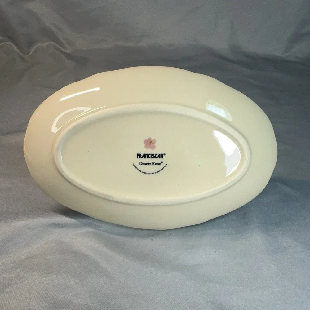 Franciscan Desert Rose Gravy Boat, Set of‎ Salt & Pepper Shakers, Relish Tray